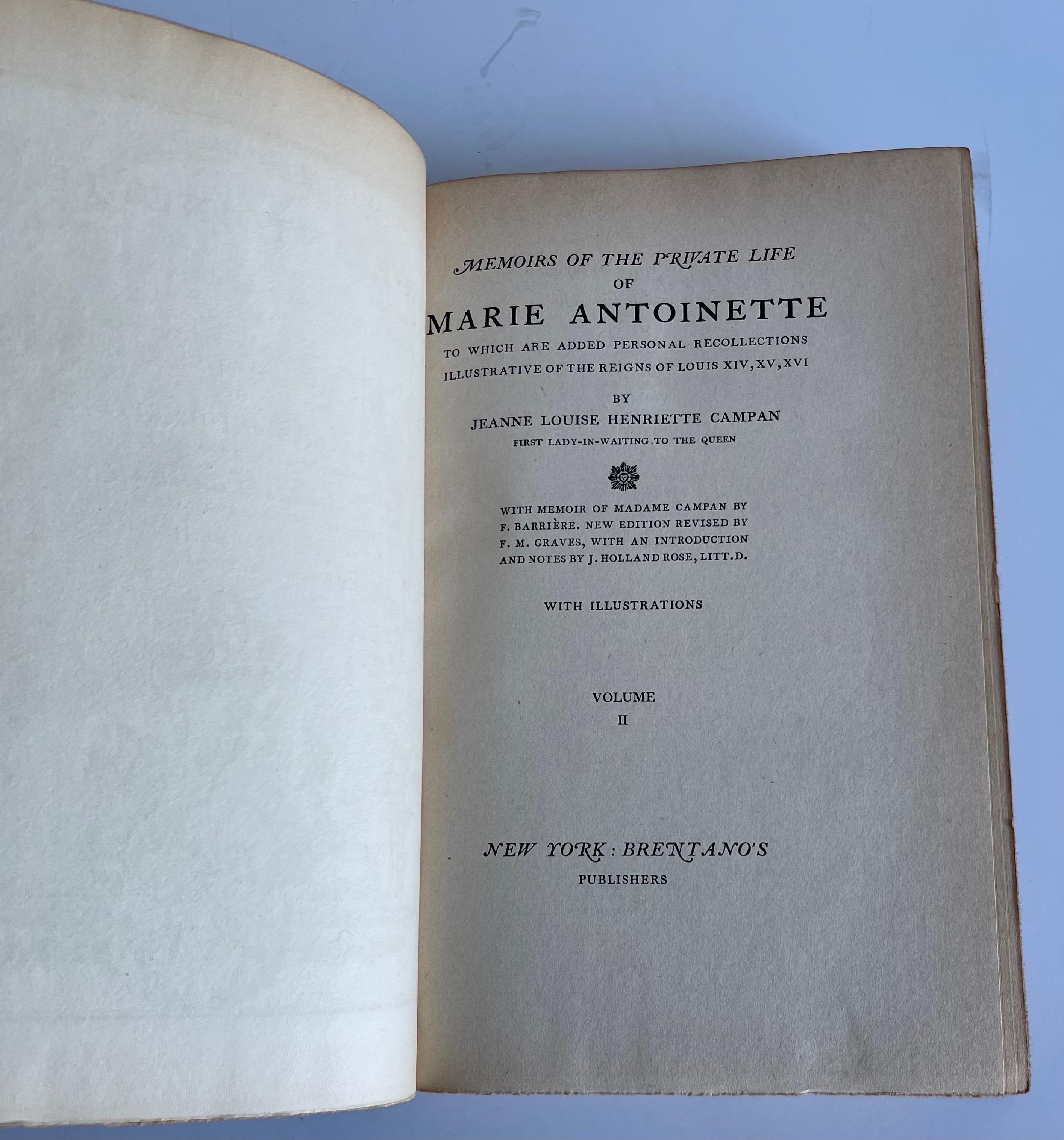 1917 The Life of Marie Antoinette Leather Bound Books, Set of 2 5