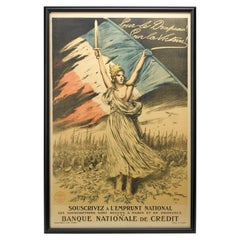 Antique 1917 WWI French Loan Poster by Georges Scott