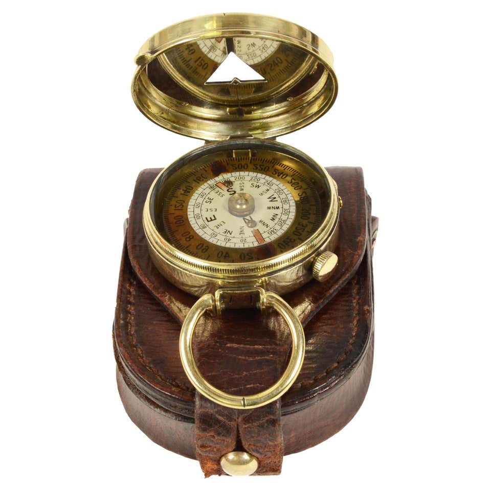 1920s Chromed Brass Pocket Compass Antique Travelling Scientific ...