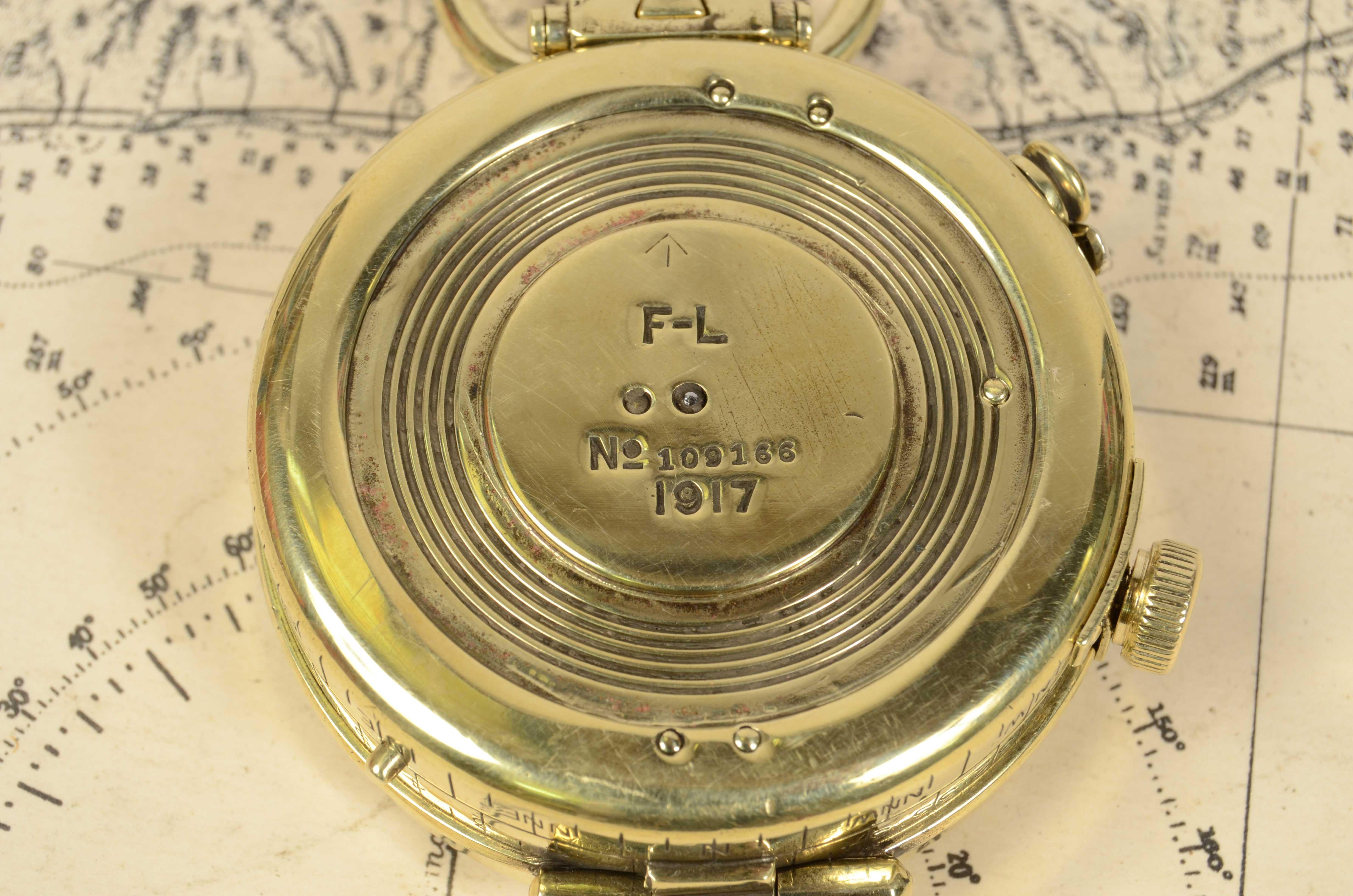 1917s Verner's Pattern Small Brass Nautical Compass Supplied English Officers 5