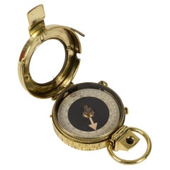 Used 1917s Verner's Pattern Small Brass Nautical Compass Supplied English Officers
