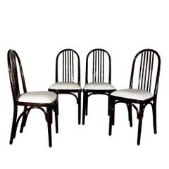 Set of Eight Art Nouveau Chairs Model 639 by Thonet, Cotton - Czechoslovakia