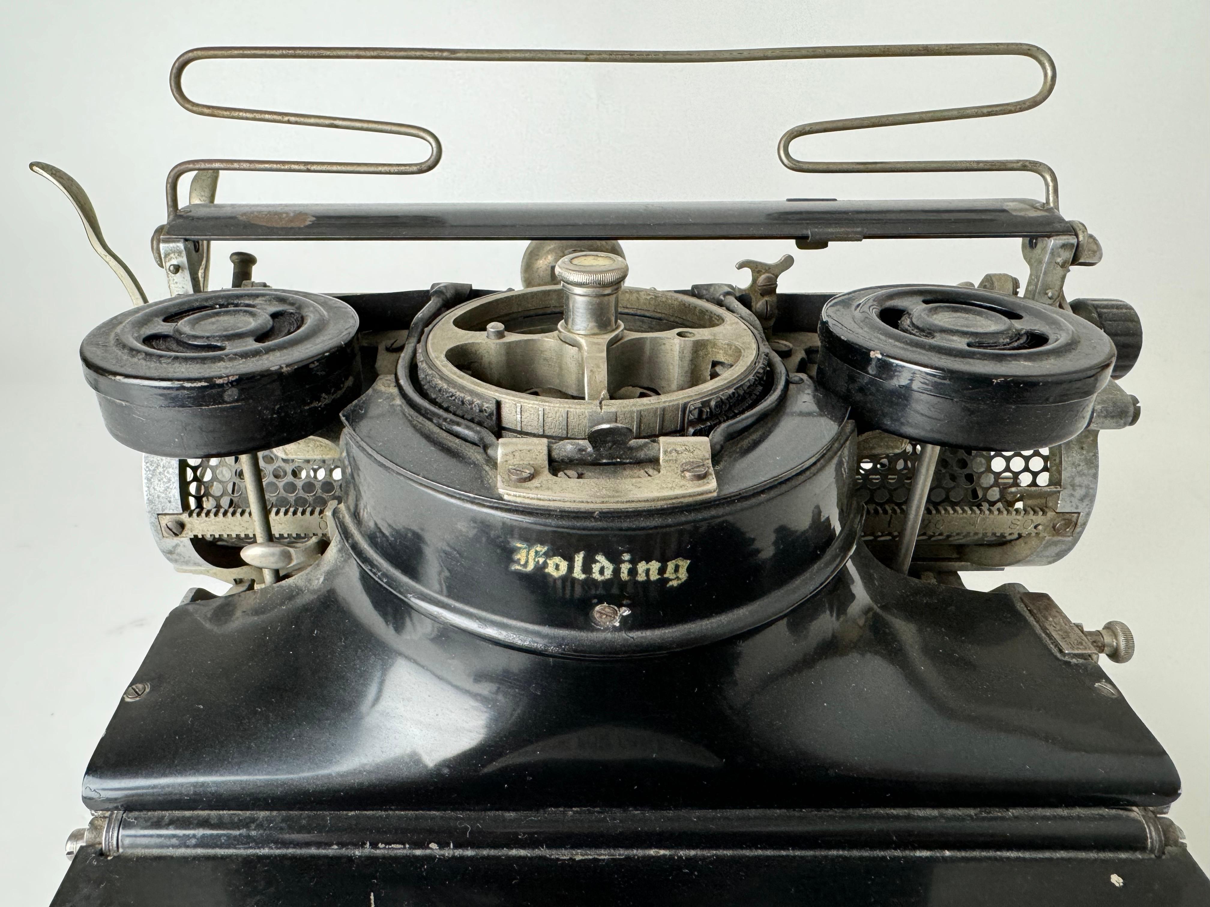 1918 Antique Hammond Folding Portable Typewriter For Sale 1