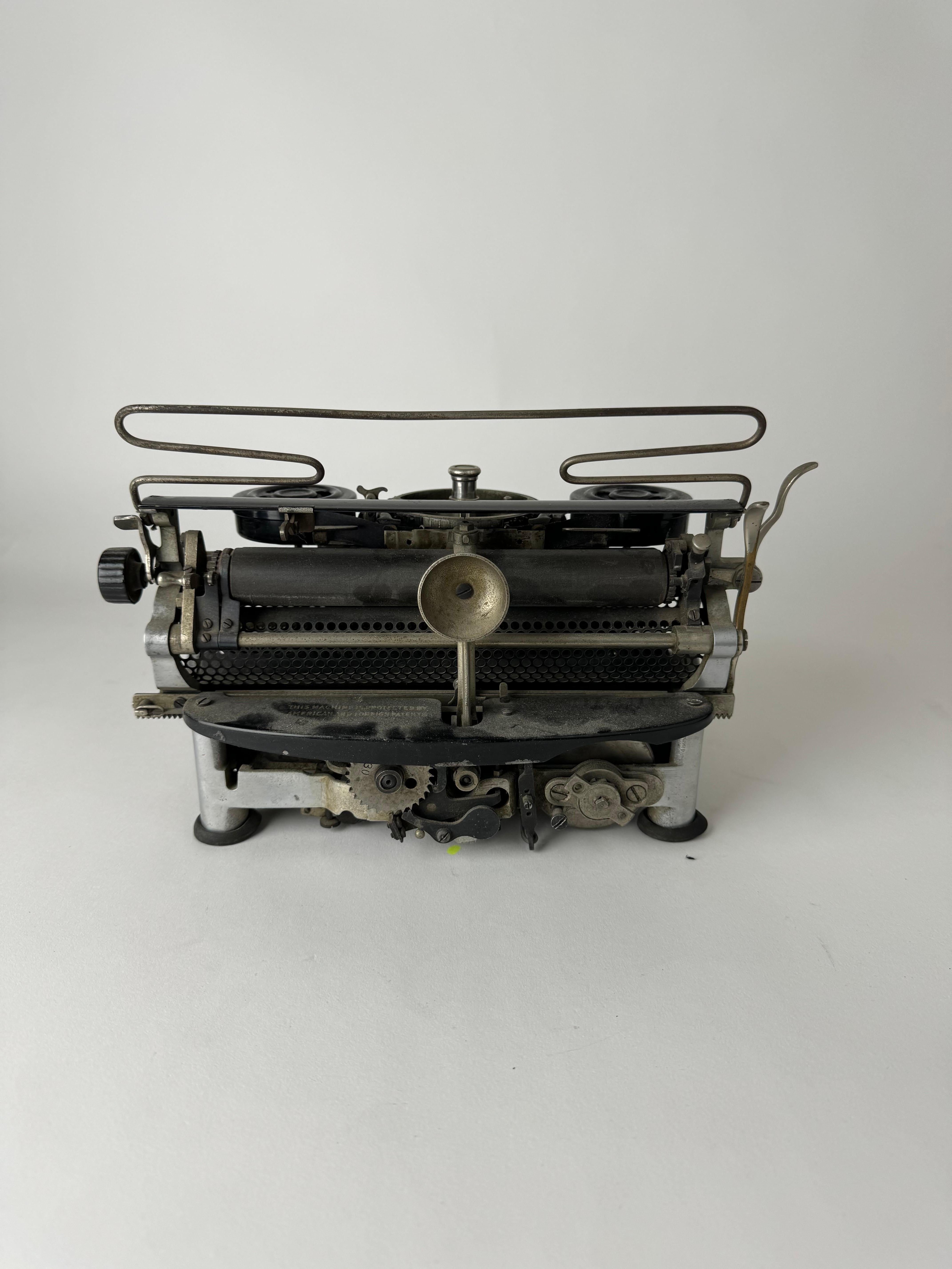 Metal 1918 Antique Hammond Folding Portable Typewriter For Sale