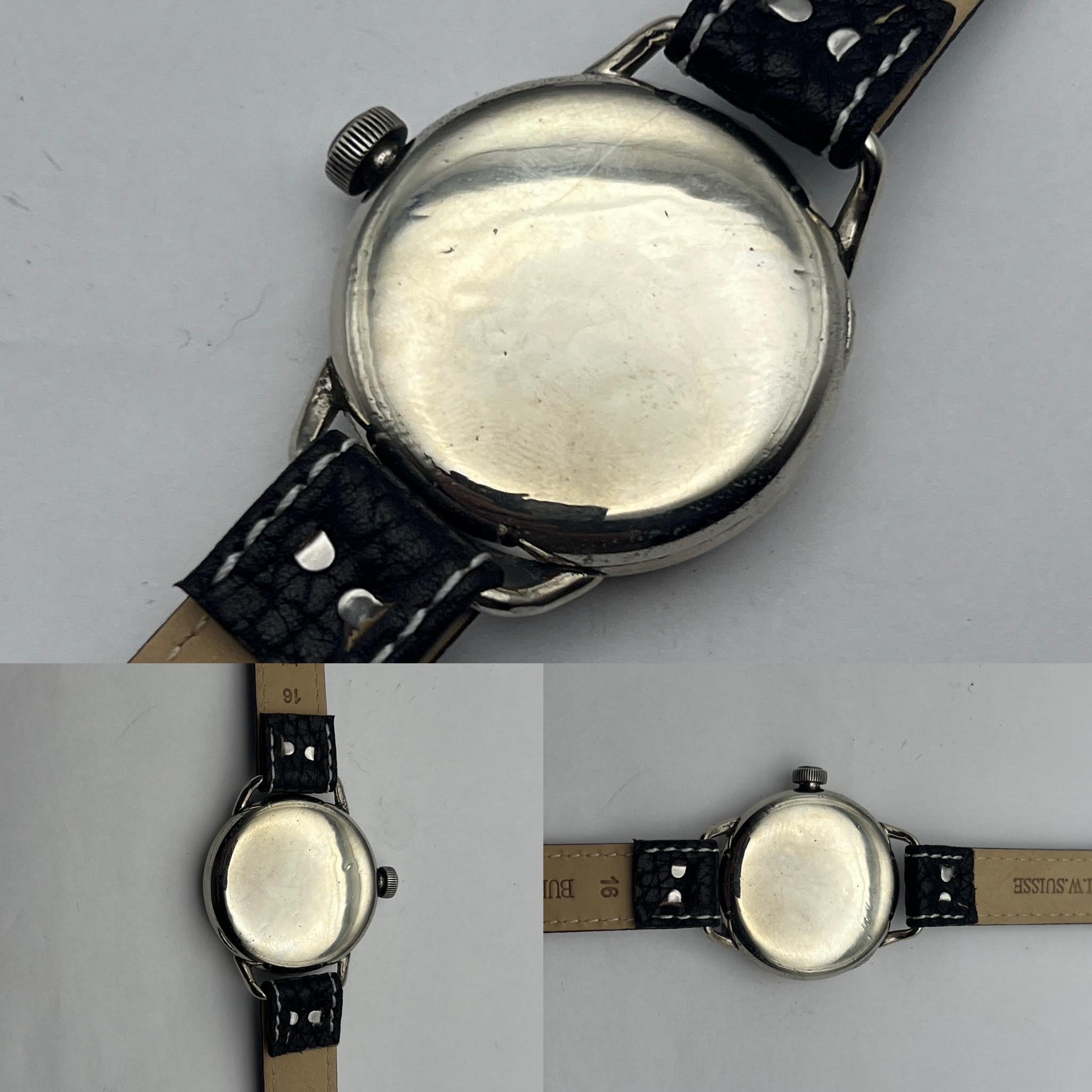 1918 Elgin Rare 6 Size 15J Trench Watch 100+ Years Young ! en vente 6