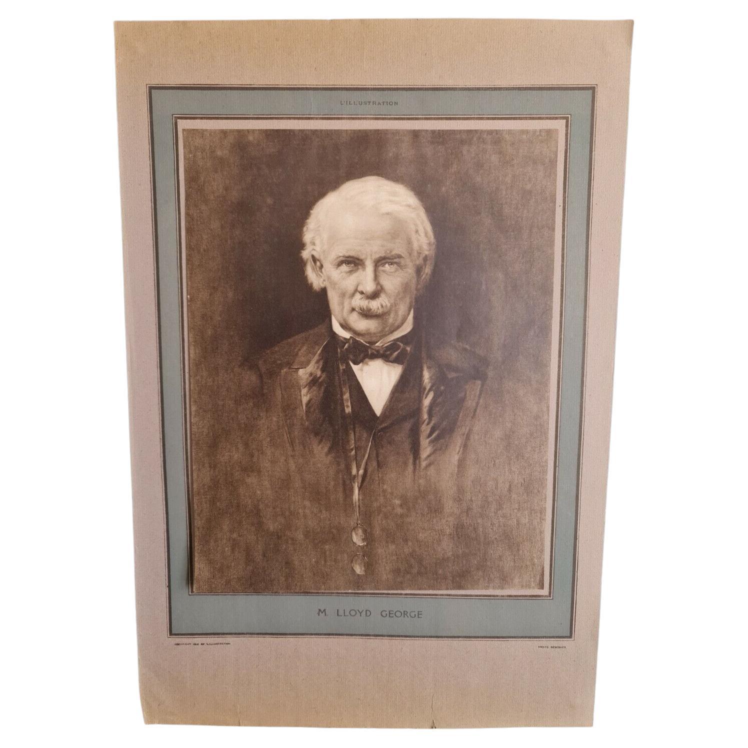 1918 Grabado de David Lloyd George de la revista L'Illustration - 3Y01A
