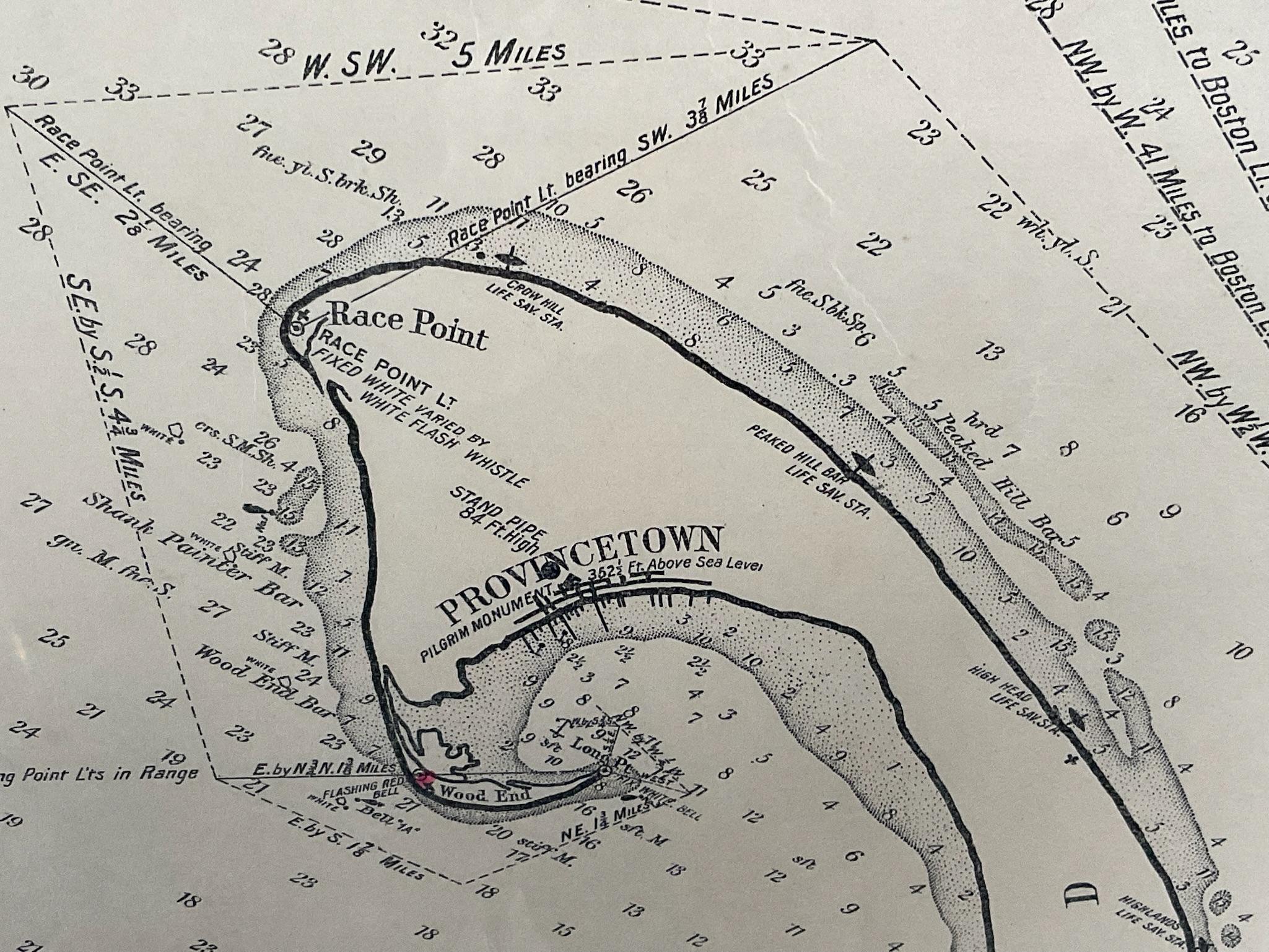 1918 George Eldridge Chart of Massachusetts Bay 5