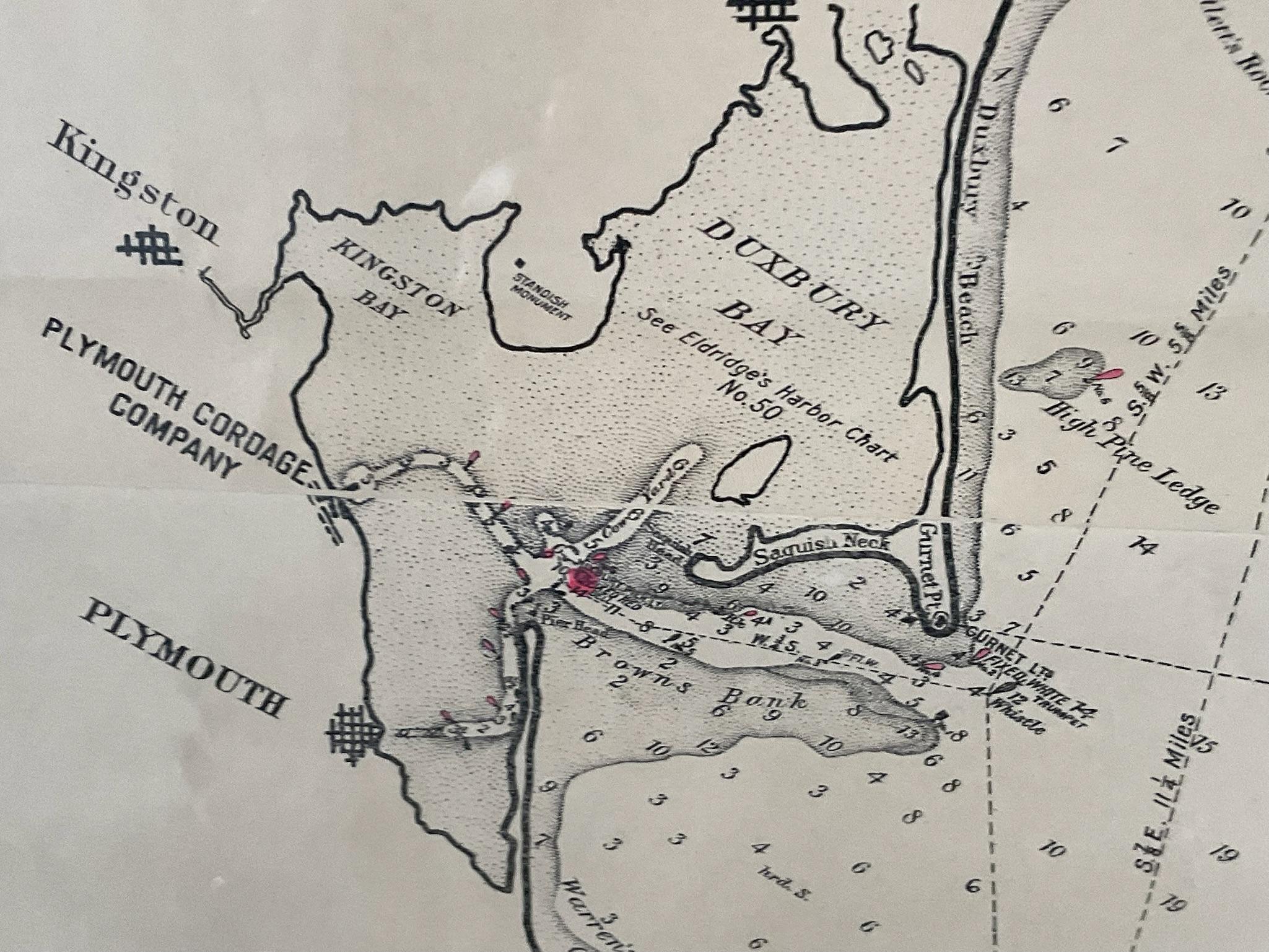 1918 George Eldridge-Karte der Massachusetts Bay 6