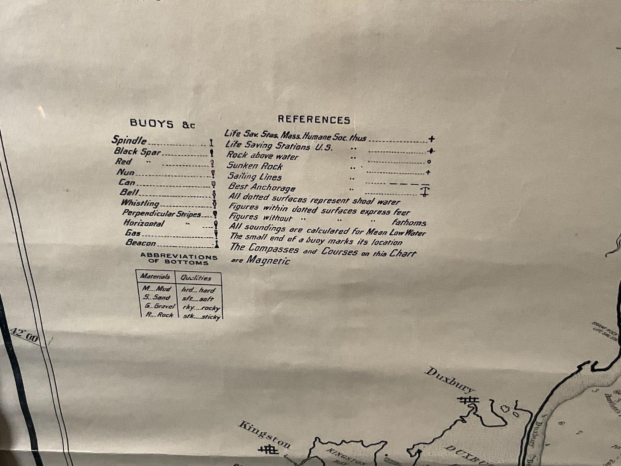 1918 George Eldridge Chart of Massachusetts Bay For Sale 7