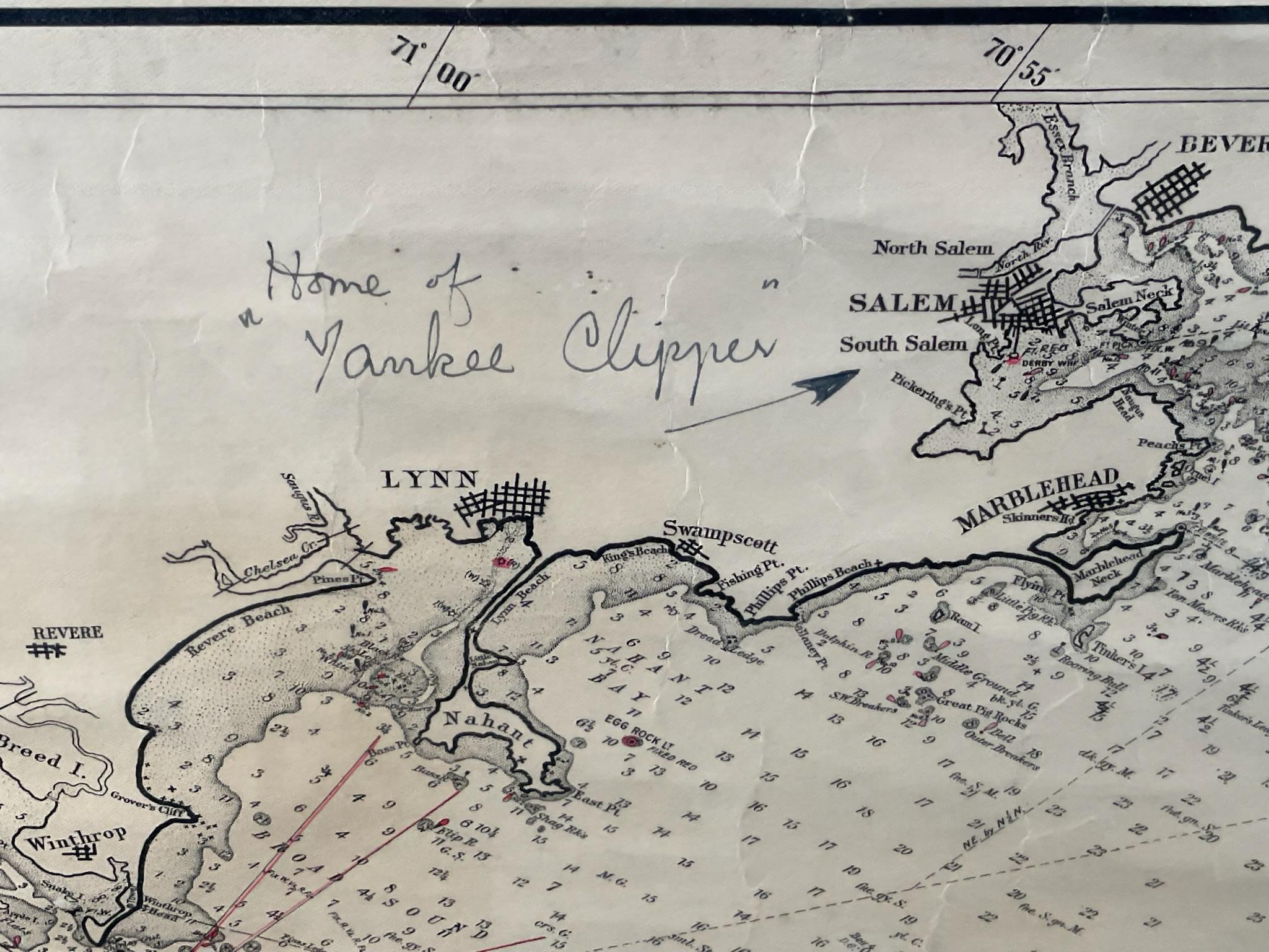 1918 George Eldridge Chart of Massachusetts Bay For Sale 11