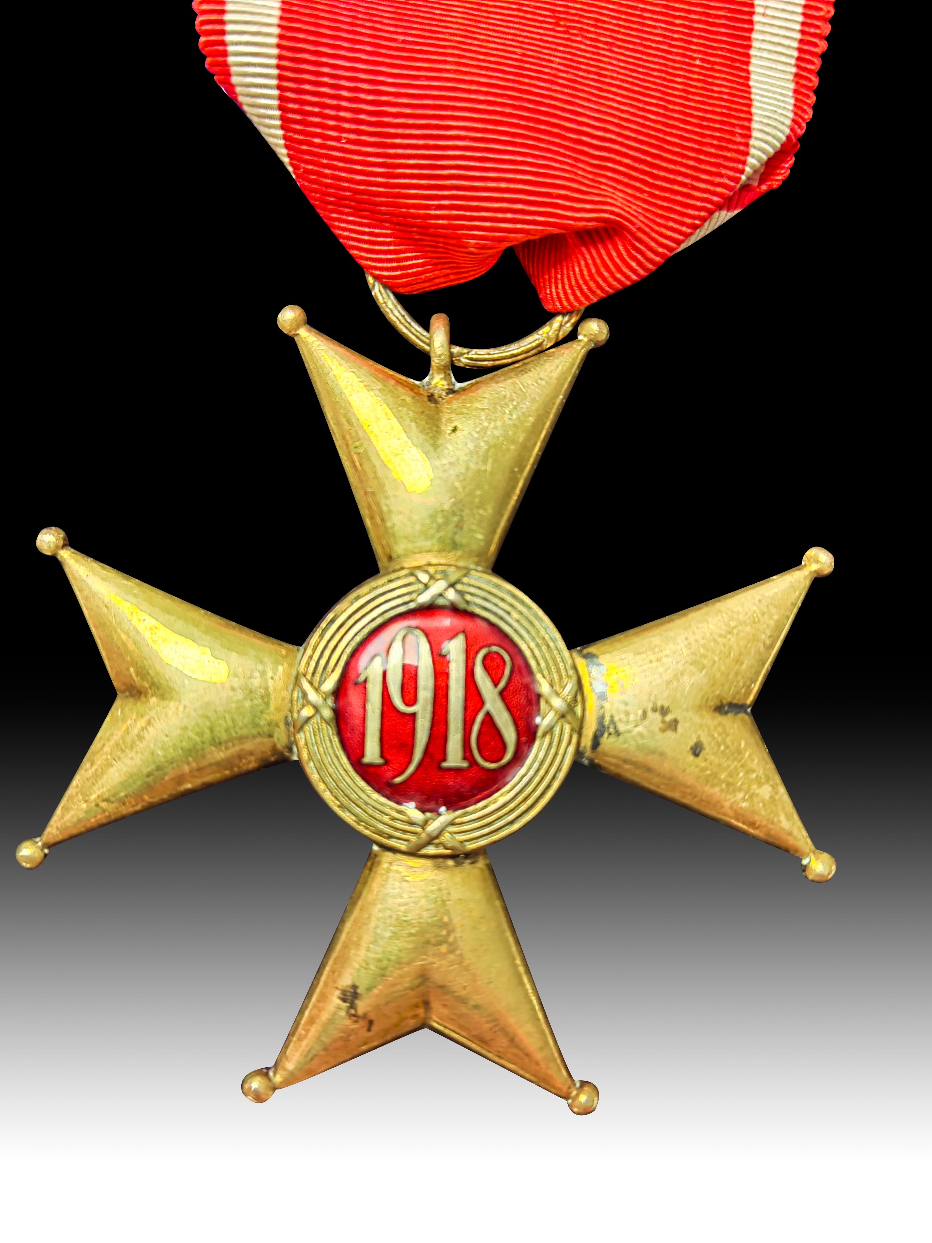 1918 Orden der Polonia Restituta; Kommandantenkreuz (Sterlingsilber) im Angebot