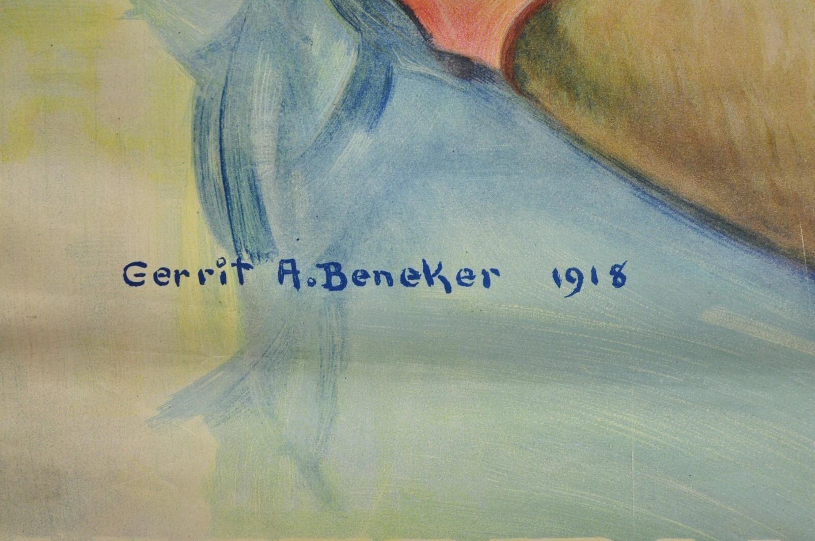 Poster incorniciato della Prima Guerra Mondiale del 1918 