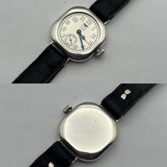 1918 WW1 / Orologio da trincea Elgin Raro Quadrante a stella bianca "Foch