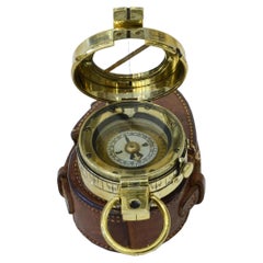 1918s Barke's Magnetic Nautical Pocket Compass Antique Marine Navigation Device