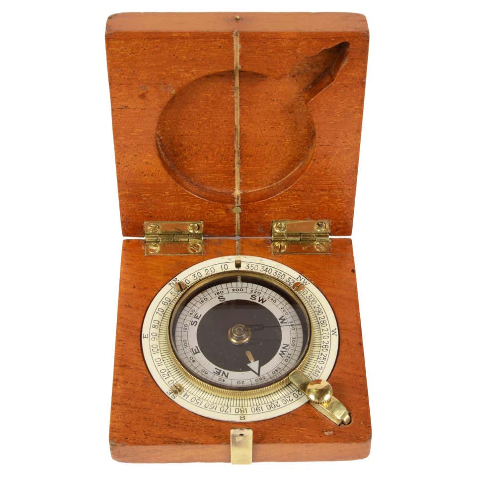 Compass First Model Pocket Compass Used by the British Navy in the WWI at 1stDibs
