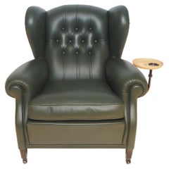 1919 Armchair Bergere Model in Pelle SC 178 Alpi Leather with Cup Holder