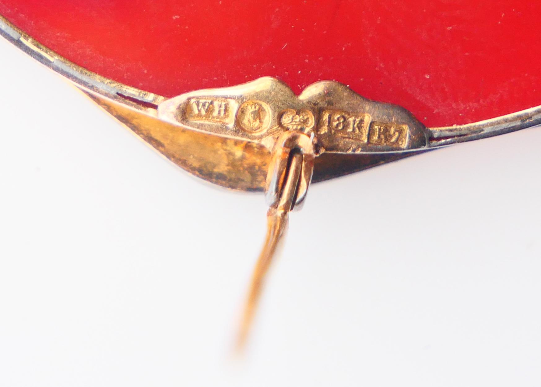 1919 Ciondolo Spilla Bacco Cameo Rosso Onice Diamanti Oro massiccio 18K Argento/ 26gr in vendita 10