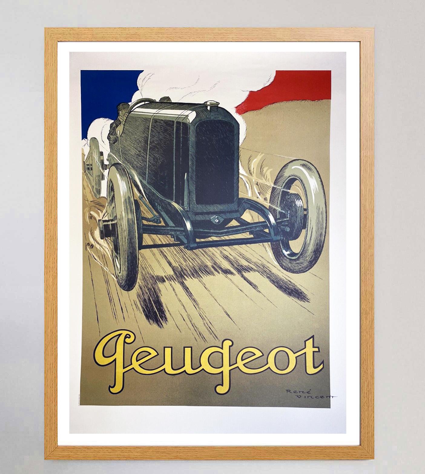 1919 Peugeot Original-Vintage-Poster, Original (Französisch) im Angebot