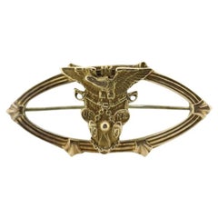 1919 US Navy Academy Pin. 14k Yellow Gold US NAVY Academy brooch. Bailey Banks