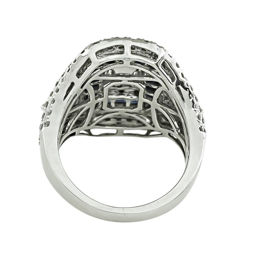 1,91ct Diamant 0,89ct Saphir Ring im Zustand „Gut“ im Angebot in New York, NY