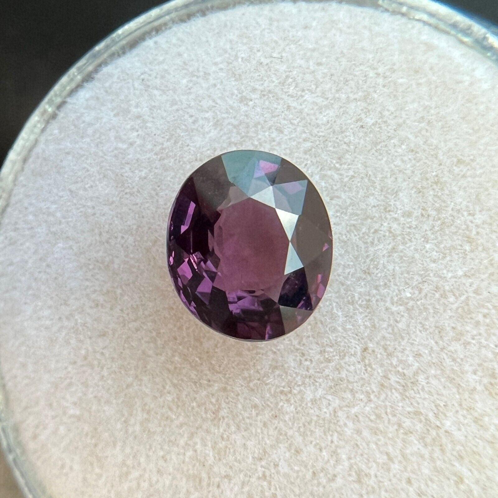 1.91ct Fine Deep Purple Spinel Natural Oval Cut Loose Rare Gem VS In New Condition For Sale In Birmingham, GB