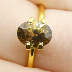1.91ct Natural Earth Mined Oval Master Yellow-Brown Zircon from Sri Lanka
