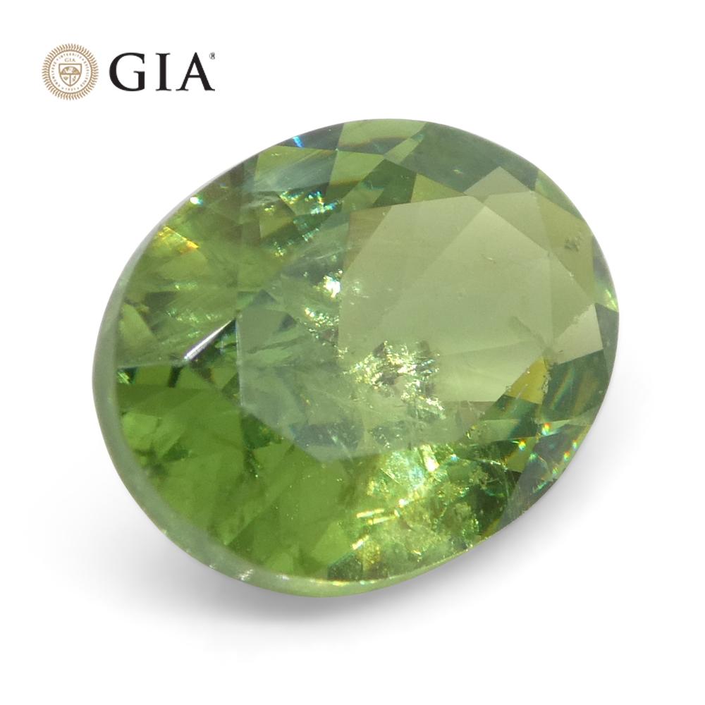 1.91ct Oval Green Demantoid GIA Certified Unheated  For Sale 5