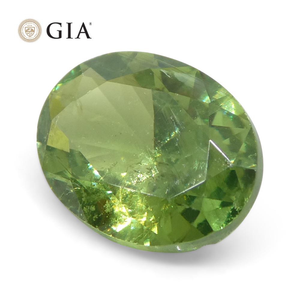 1.91ct Oval Green Demantoid GIA Certified Unheated  For Sale 7