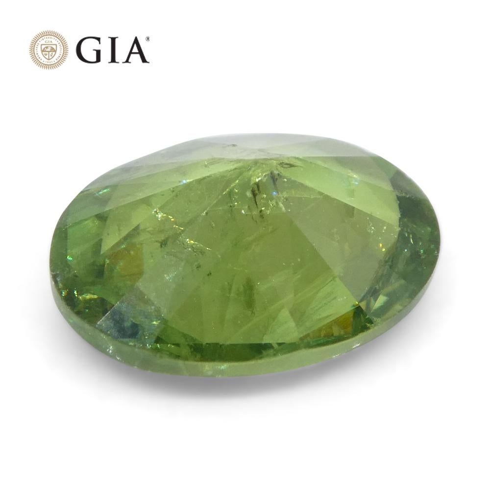 1.91ct Oval Green Demantoid GIA Certified Unheated  For Sale 8