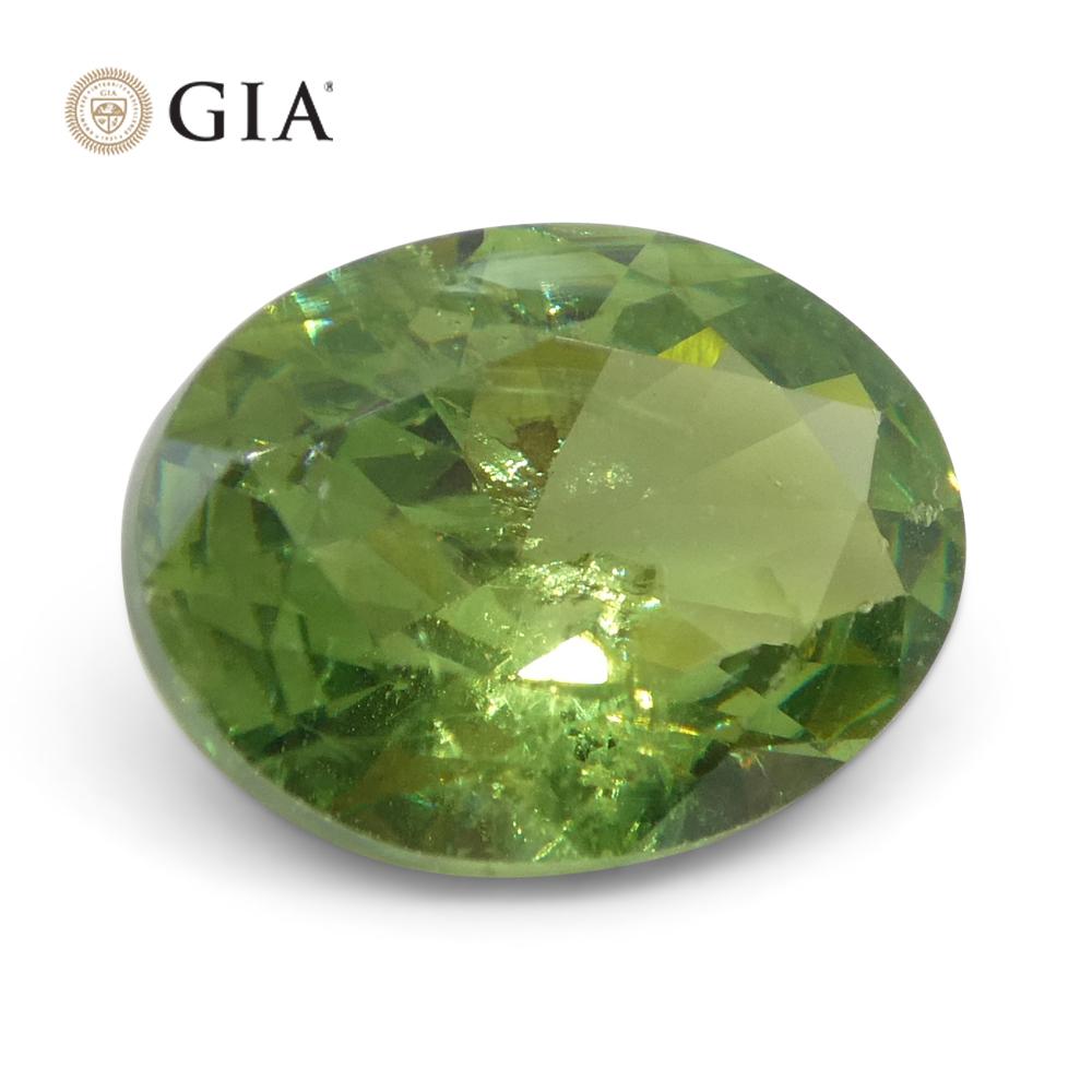 1.91ct Oval Green Demantoid GIA Certified Unheated  For Sale 1