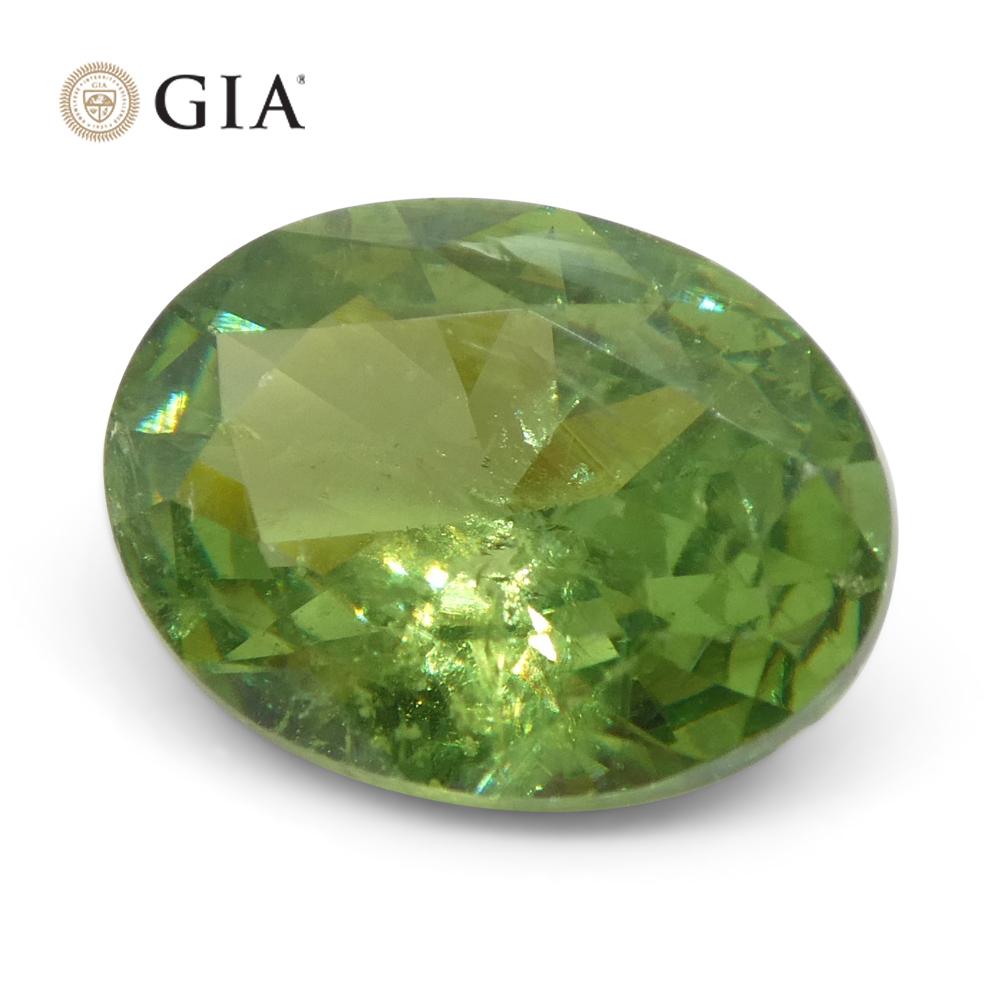 1.91ct Oval Green Demantoid GIA Certified Unheated  For Sale 4