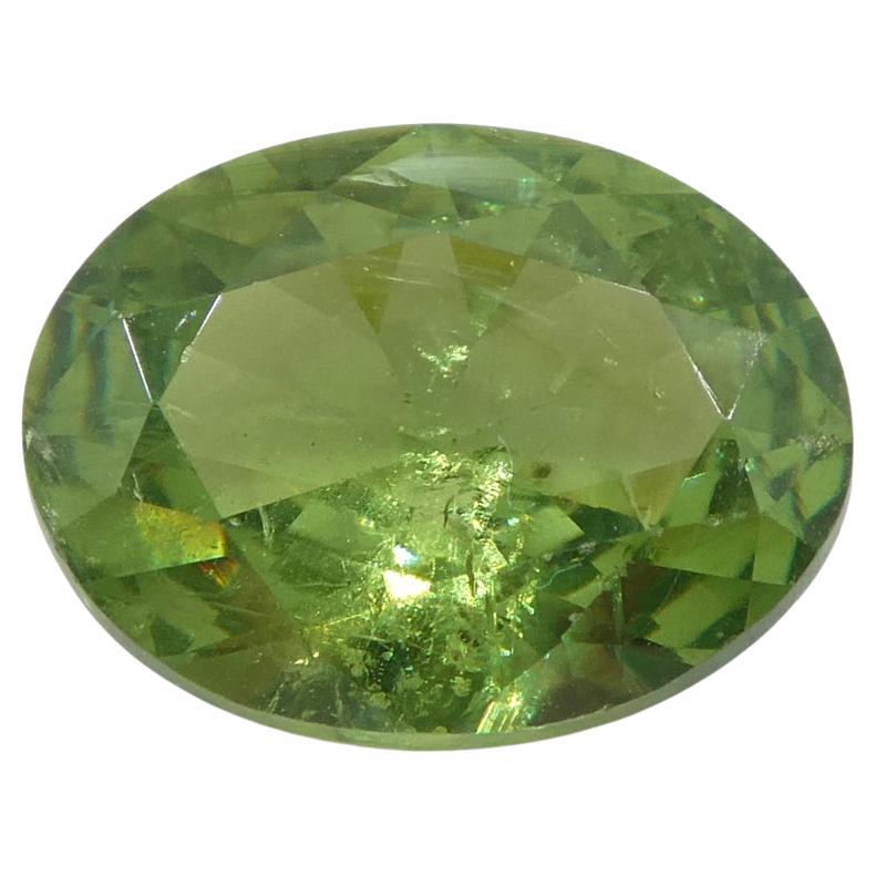 1.91ct Oval Green Demantoid GIA Certified Unheated  For Sale