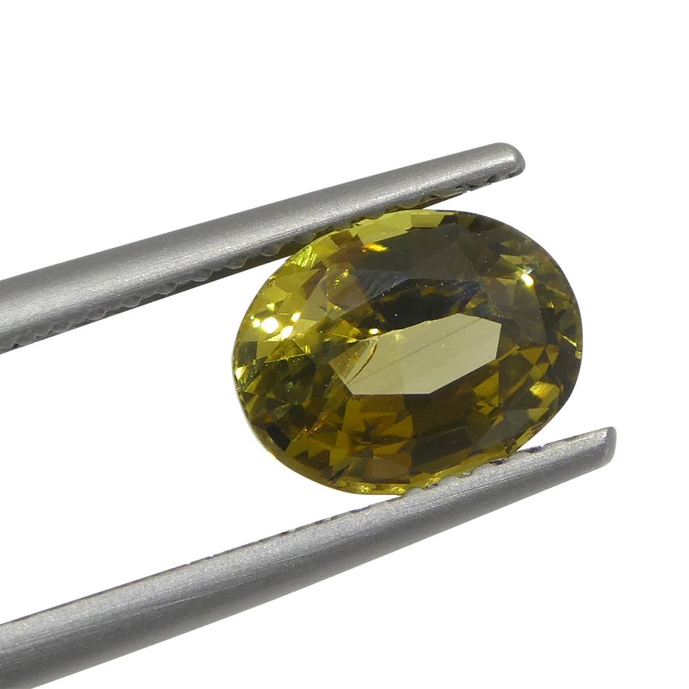 1.91ct Oval Yellow Chrysoberyl from Brazil For Sale 7