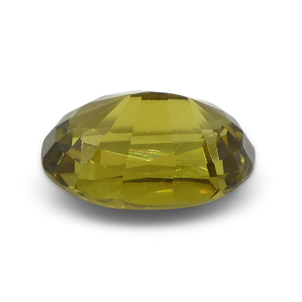 1.91ct Oval Yellow Chrysoberyl from Brazil For Sale 8