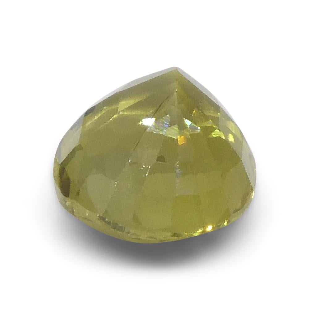 1.91ct Oval Yellow Chrysoberyl from Brazil For Sale 1