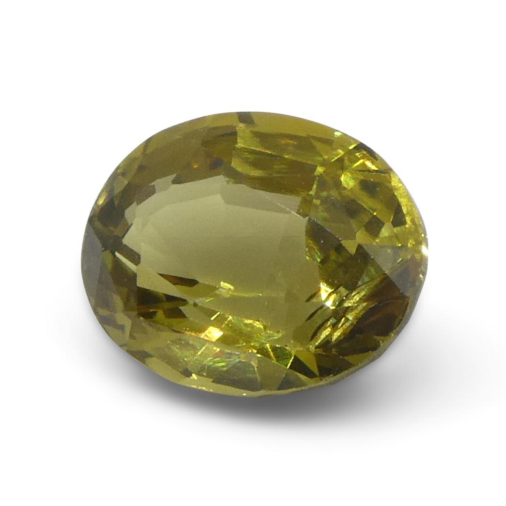 1.91ct Oval Yellow Chrysoberyl from Brazil For Sale 3