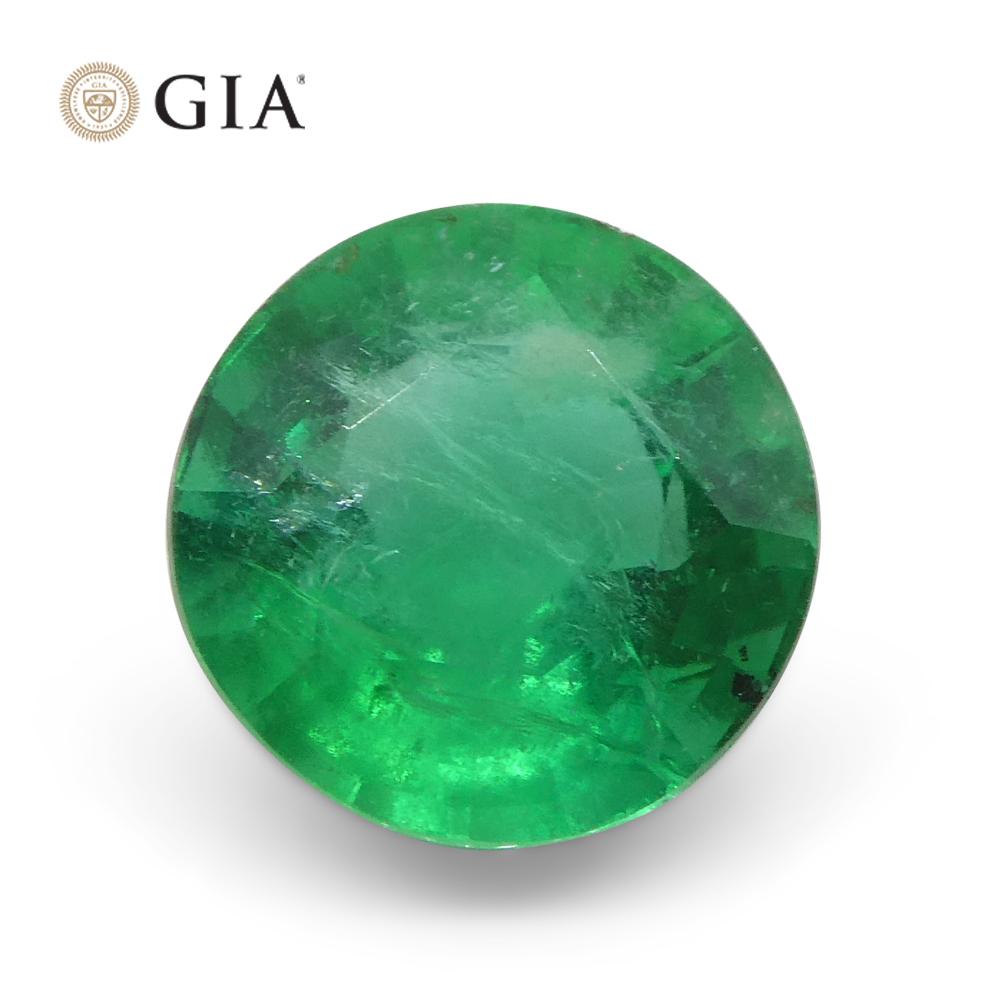 1.91ct Round Green Emerald GIA Certified Brazil For Sale 2
