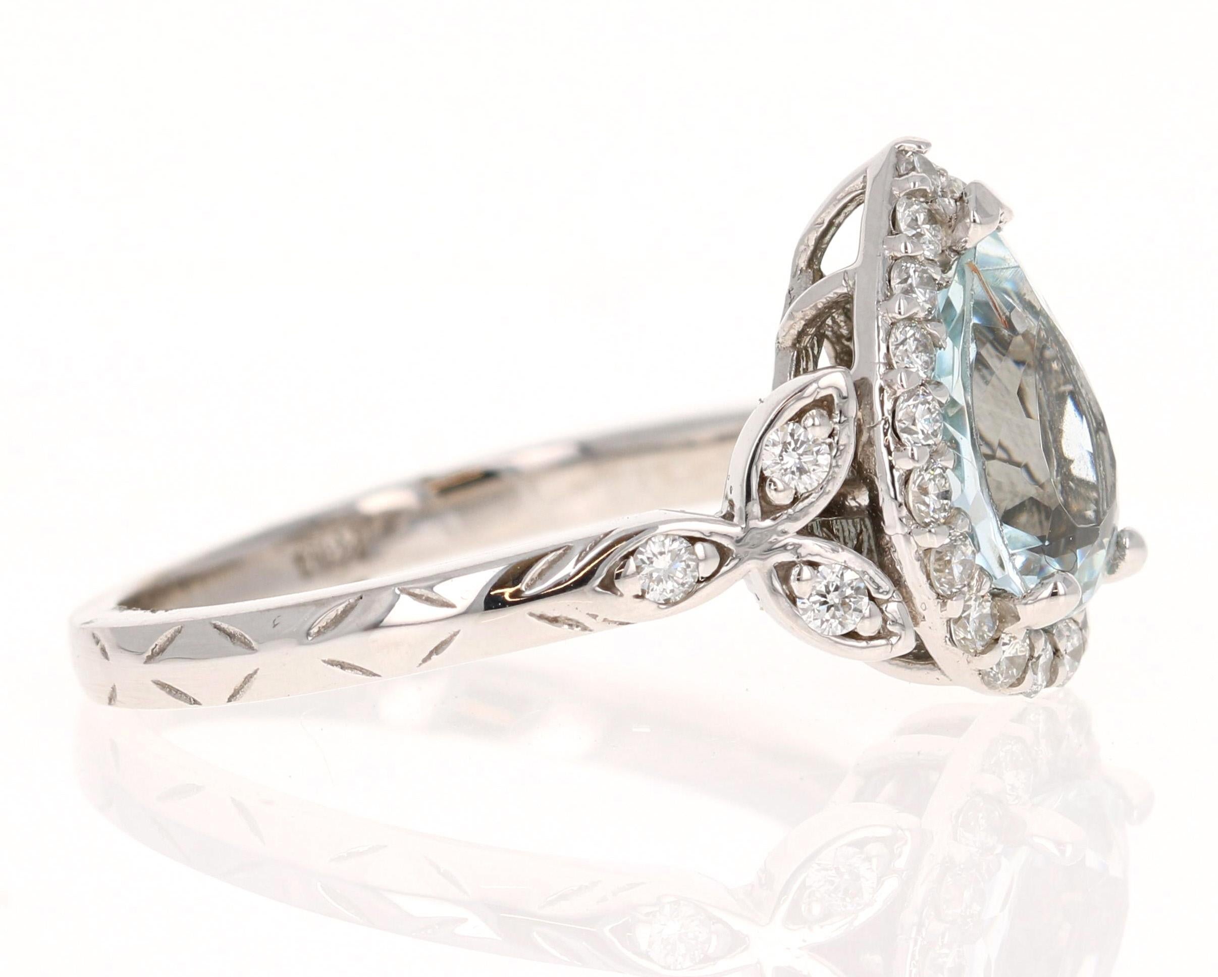 anello di fidanzamento acquamarina