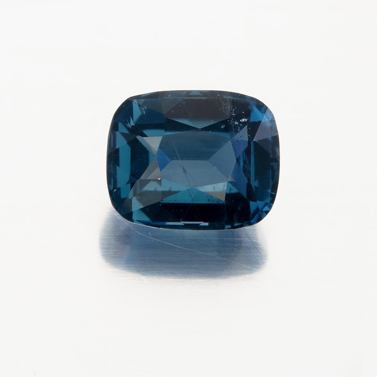 1.92 Carat Blue Spinel from Sri Lanka
Shape: Antique. Cushion
Cutting Style: Faceted Brilliant Modified Step
Dimensions: 8.20 x 6.62 x 4.13 mm
Color: Blue with medium saturation and medium tone
Weight: 1.92 Carat
No Heat or treatment
Lotus report: