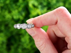 Contemporary 1.92ct Diamond Five-Stone Ring, 18k Gold, Birmingham 2001
