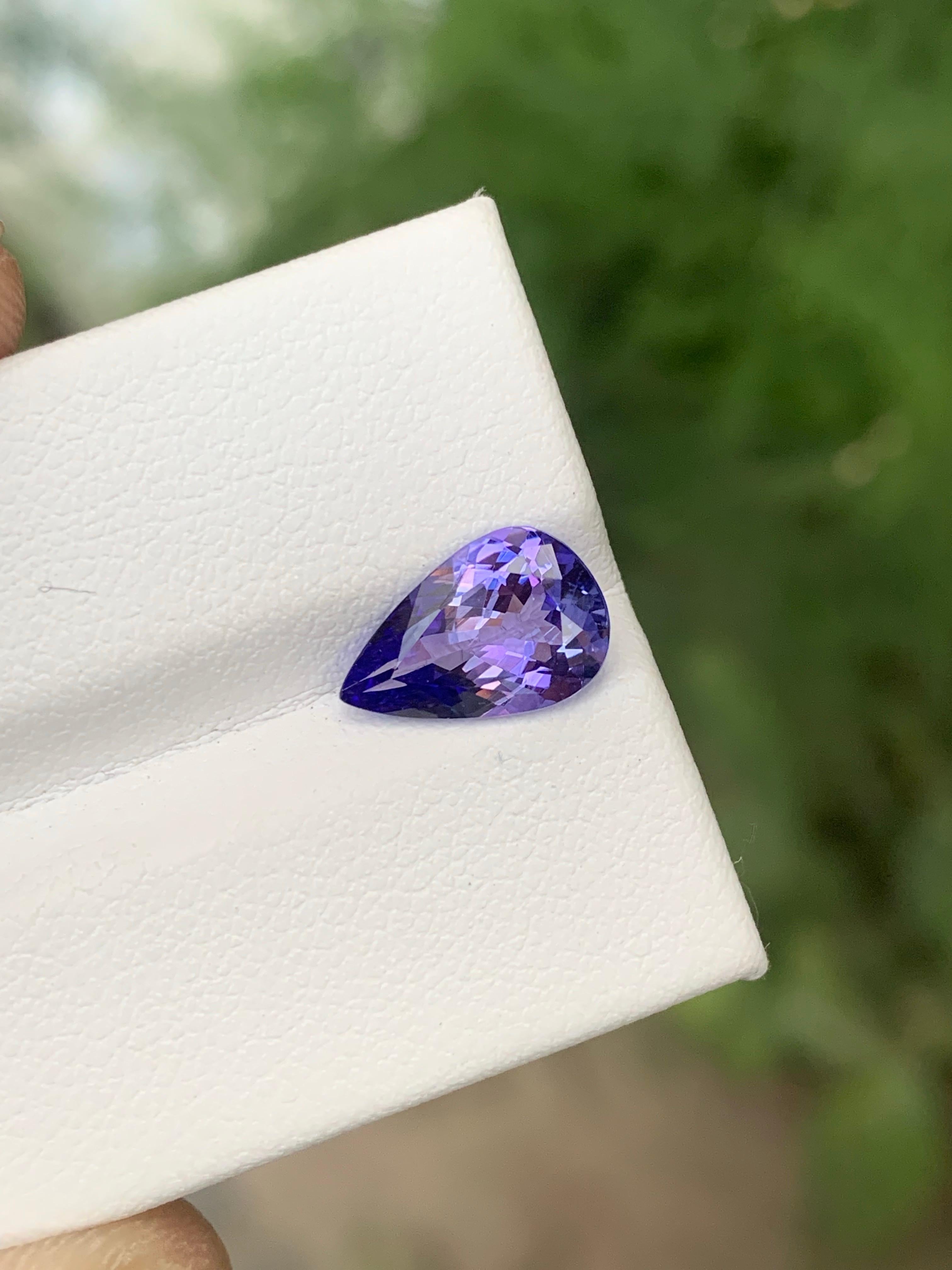 Faceted Tanzanite

Weight: 1.92 Carats
Dimension: 11 x 7.1 x 4 Mm
Shape: Pear
Color: Blue
Certificate: On Demand
.
Hardness. Tanzanite is a slightly soft stone when compared to Amethyst. When measured on the Mohs Scale, its hardness is around 6.5,