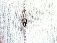 1.92 Carat Open Heart Natural Diamonds Necklace 14 Karat*