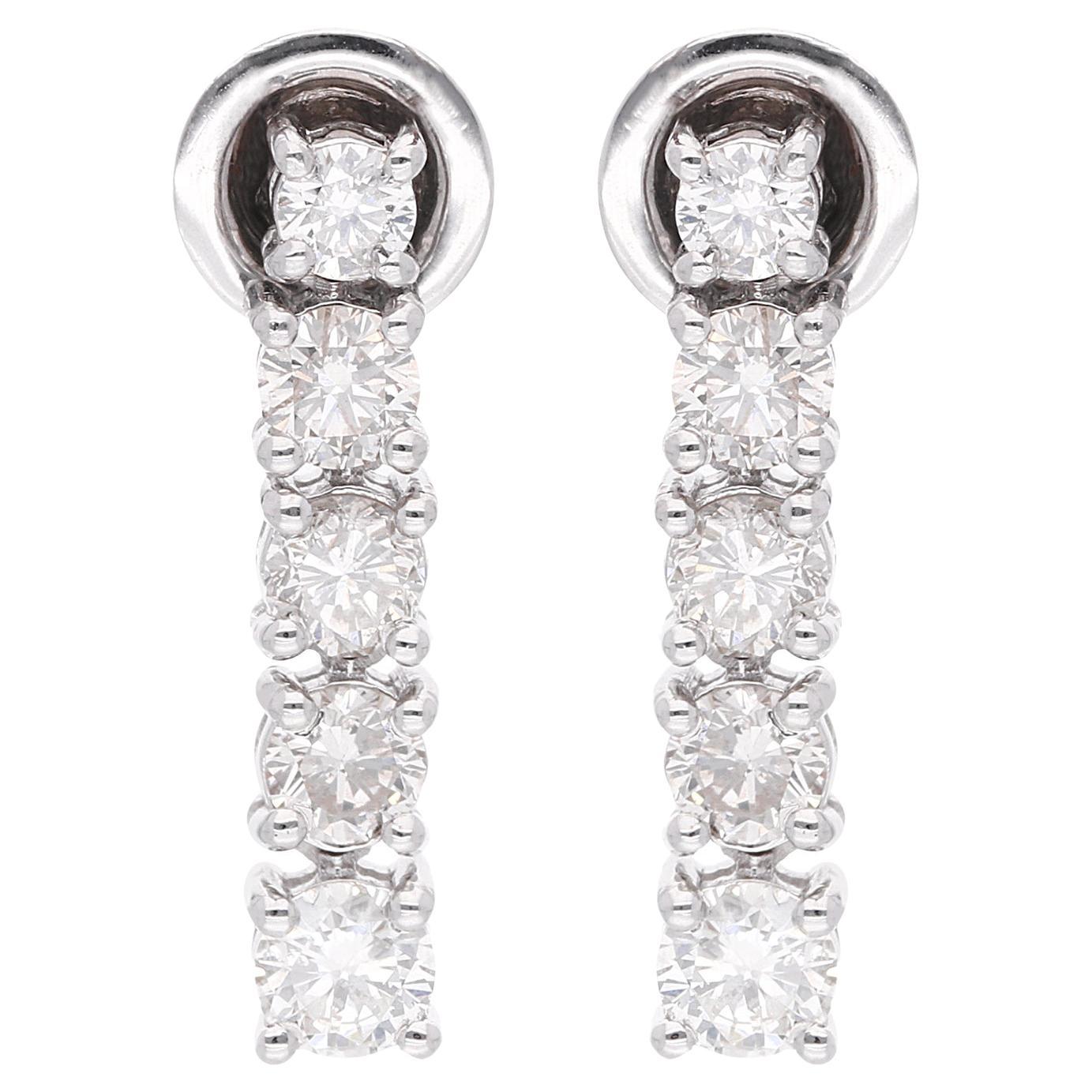 1.92 Karat SI Reinheit HI Farbe runder Diamant-Ohrstecker 14 Karat Weißgold