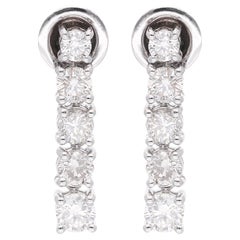 1.92 Karat SI Reinheit HI Farbe runder Diamant-Ohrstecker 14 Karat Weißgold
