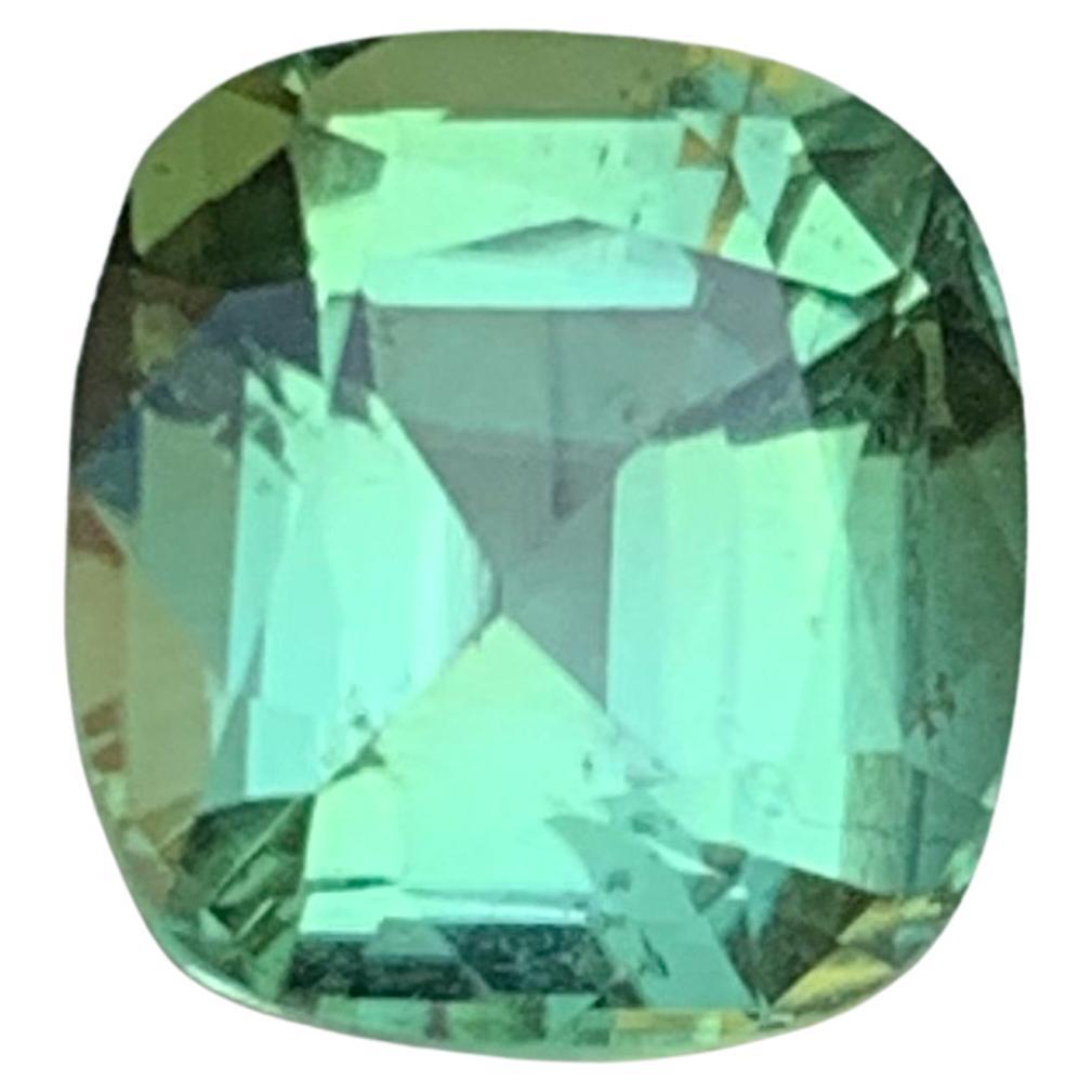 1.92 Carat Vibrant Green Natural Tourmaline Cushion Cut Loose Gemstone for Ring