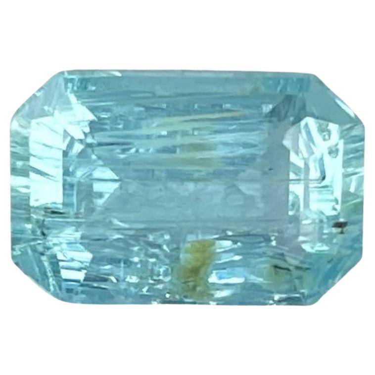 1.92 carats Blue Aquamarine Stone Emerald Cut Natural Nigerian Gemstone