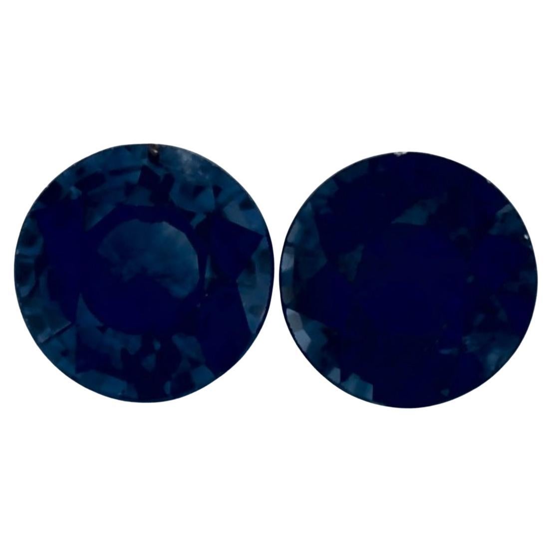 1.92 Ct Blue Sapphire Round Loose Gemstone