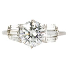 1.92 CT GIA Certified Round Brilliant Diamond in 18K White Gold Diamond Ring