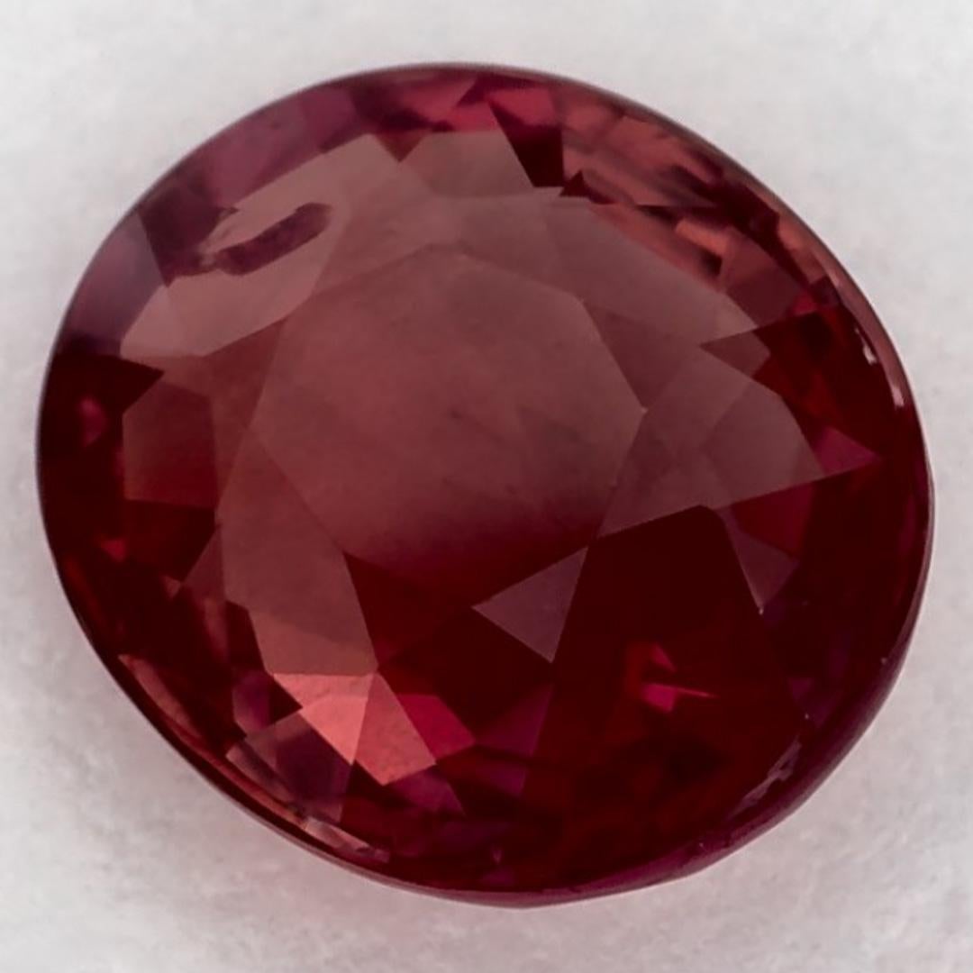 1.92 Ct Ruby Oval Loose Gemstone Corte oval en venta
