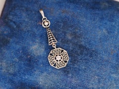 1920 14K White Gold Pearl Diamond Pendant